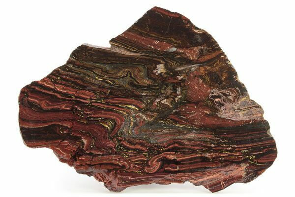 A polished slab of Tiger Iron, a BIF from Australia